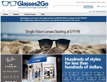 Tablet Screenshot of glasses2go.com